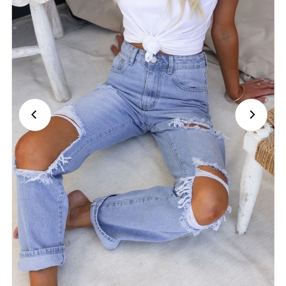 Zayn Mom Jeans - AMAROSO Boutique - 10 (AUS)